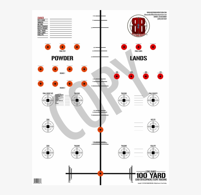 2017 Version Long Range 100 Yard Load Development/scope, transparent png download