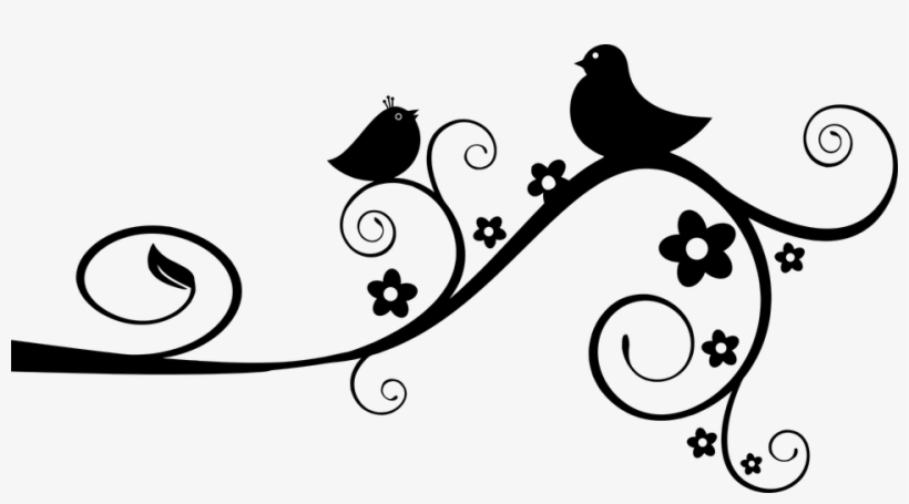 Birds, Animals, Flourish, Swirls, Swoosh, Flowers - Clip Art Flourish, transparent png download