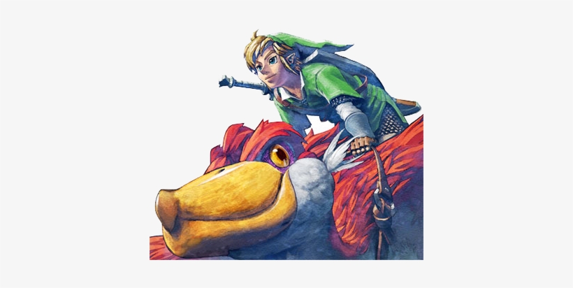 Depicting Three Of The Game's Main Characters, The - Skyward Sword Official Art, transparent png download