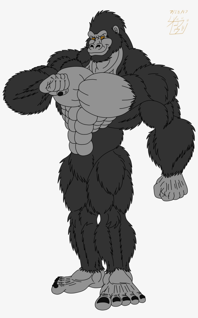Zgrooz Gorilla - Muscular Gorilla Png Transparent PNG - 1300x2000