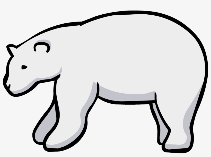 Mission 5 Polar Bear - Oso Polar Blanco Y Negro, transparent png download