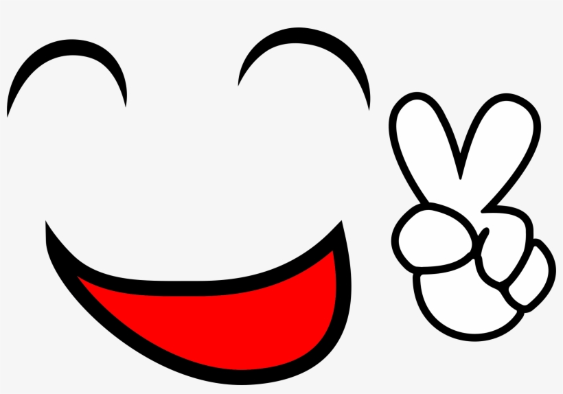 This Free Icons Png Design Of Happy Peace Smiley Face, transparent png download