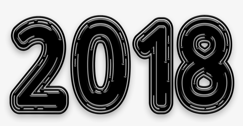Happy New Year 2018 Png Free Download Greetings - Number, transparent png download
