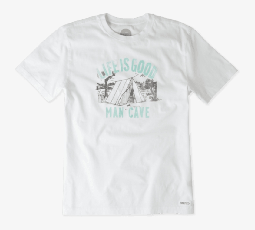 Men's Watercolor Man Cave Tent Crusher Tee - Med Sea Red Sea Dead Sea, transparent png download