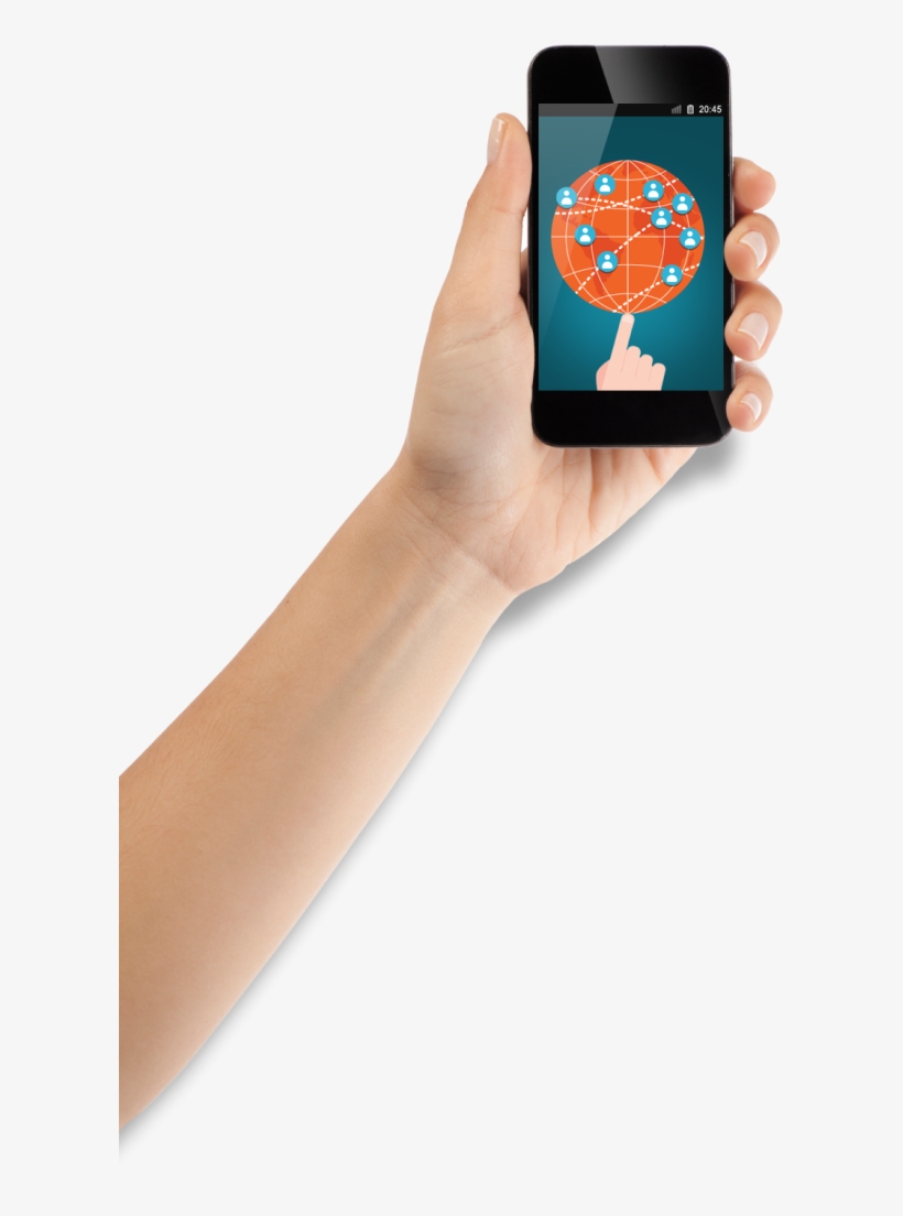 Android Phone Png Transparent - Arm With Smartphone Png, transparent png download