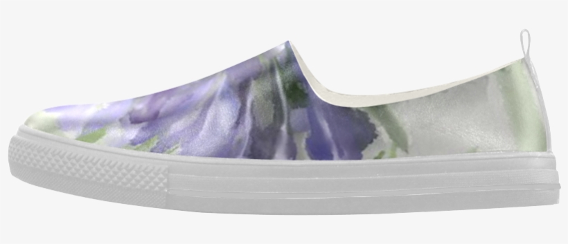 Purple Flower Apus Slip-on Microfiber Men's Shoes - Skate Shoe, transparent png download