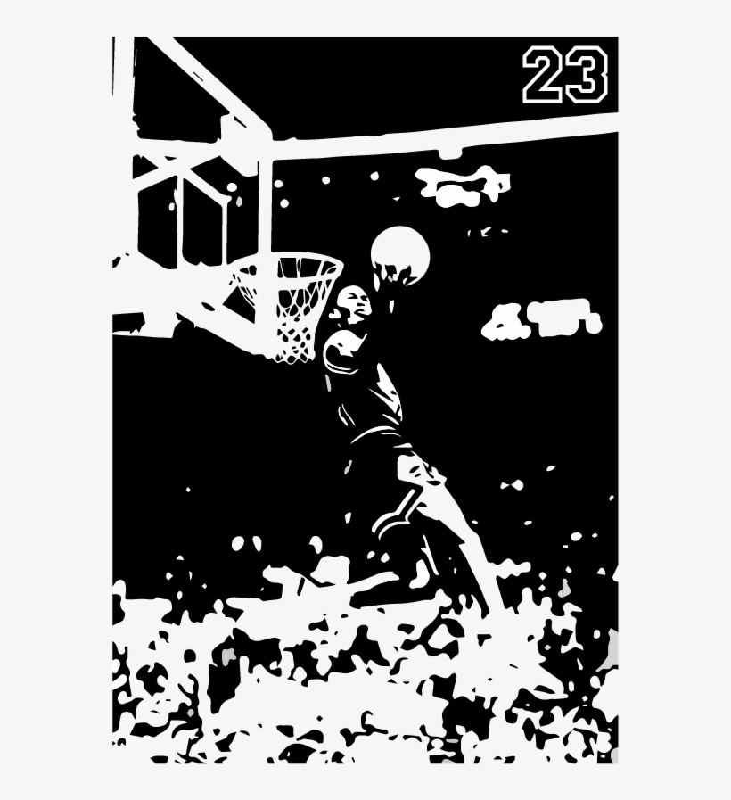 The Greatest Basketball Player Of All Time, Michael - Michael Jordan Basketball Star Art 32x24 Poster Decor, transparent png download