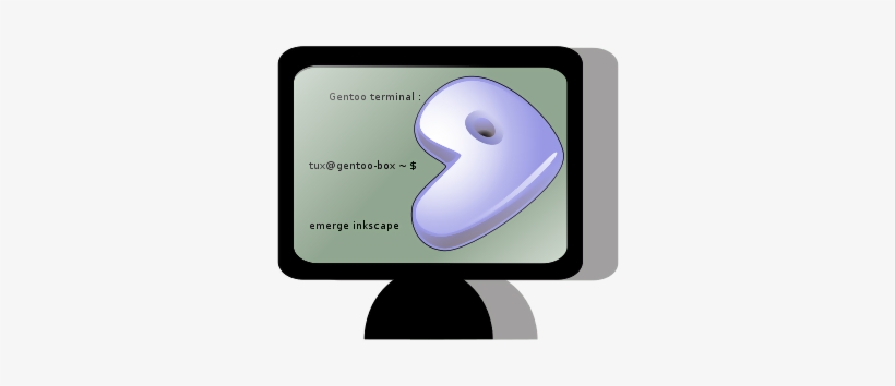 This Graphics Is Gentoo Terminal Inkscape 01 About - Vector Graphics, transparent png download