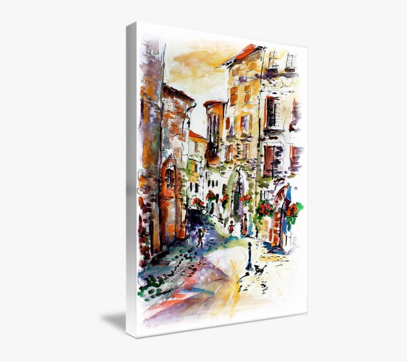 #assisi #watercolor #artprint @ginette - Painting, transparent png download