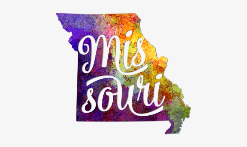 Bleed Area May Not Be Visible - Missouri Us State In Watercolor Text Cut Out, transparent png download
