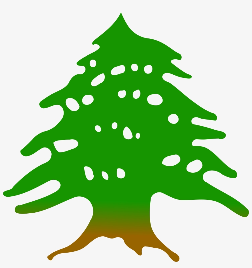 Cedar Tree By @firkin, Clipped From A Public Domain - Cedar Tree Lebanon Flag, transparent png download