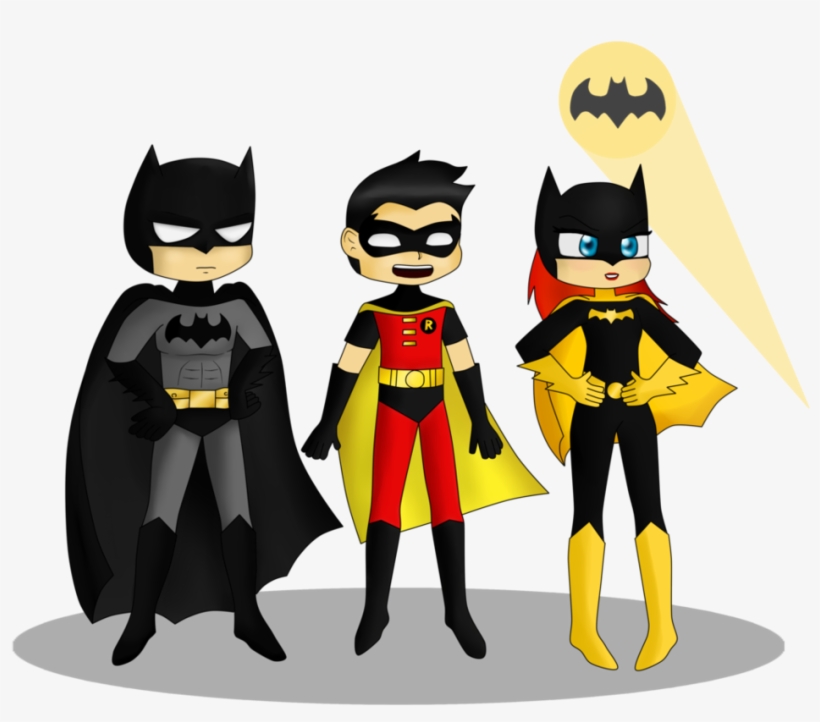 Batgirl By Benjahwizard On - Batman Robin Batgirl Cartoon, transparent png download