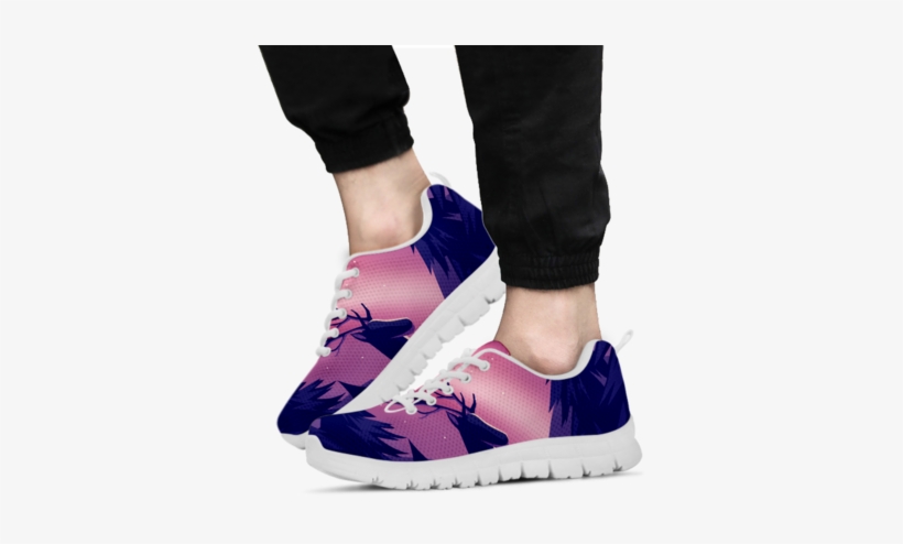 Men's Pink Aurora - Hippie Peace And Love Sneakers Men Women, transparent png download