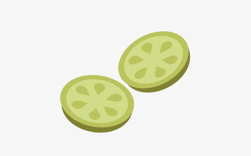 Cucumber Slices Svg File For Scrapbooking Cardmaking - Cucumber Slice Clipart Png, transparent png download