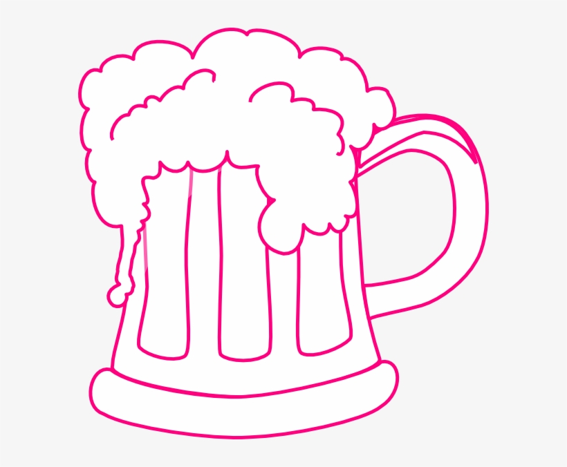 Beer Mug Cartoon Black And White, transparent png download