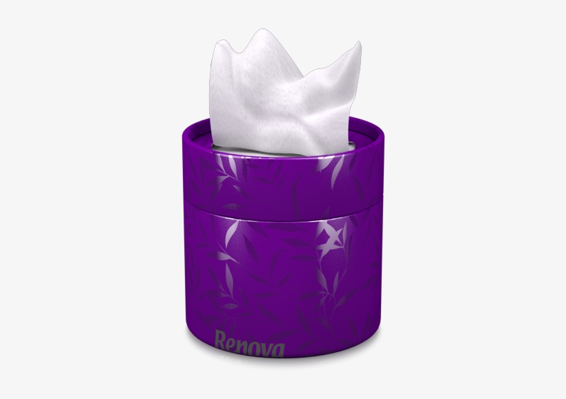 White Facial Tissues Purple Box - Purple Tissues, transparent png download