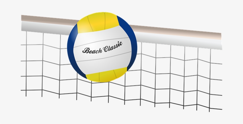 Volleyball Beach Volleyball Ball Net Game - Volleyball Ball And Net, transparent png download