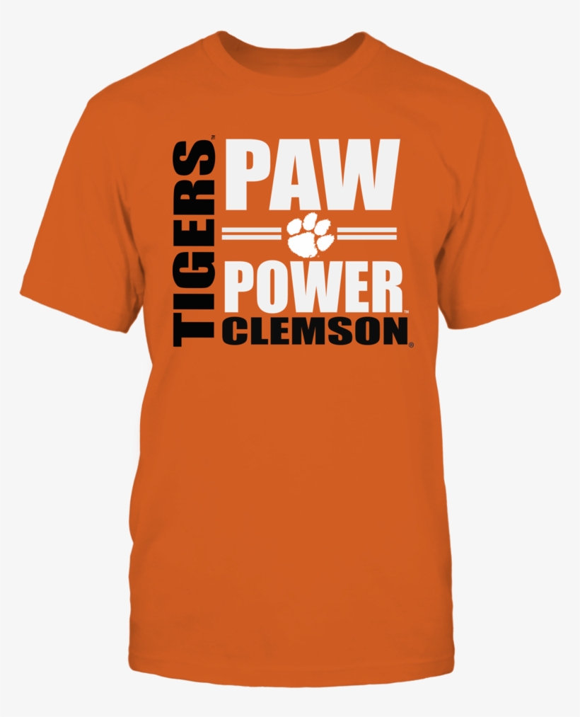 Clemson Tigers Gear Paw Power T Shirt - Active Shirt, transparent png download