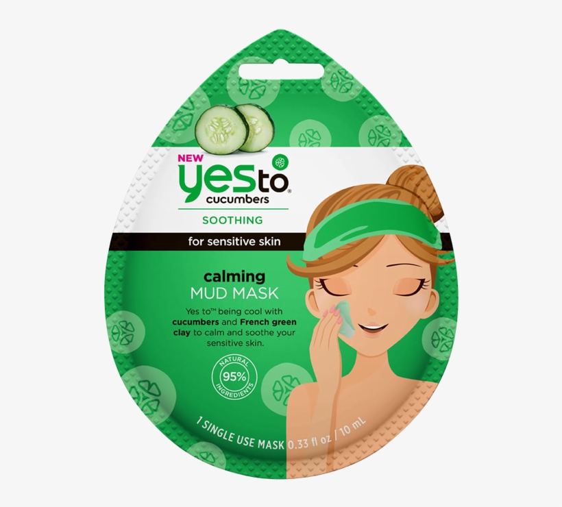 Yes To Cucumbers Calming Mud Mask Single Use - Yes To Cucumbers Mud Mask, transparent png download