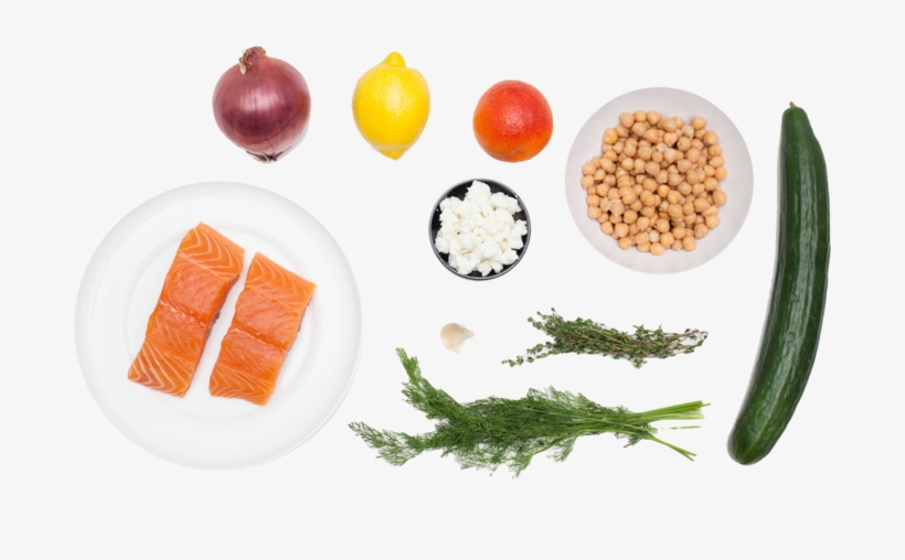 Cucumber Slices With Chickpea Puree And Thyme Recipe - Sashimi, transparent png download