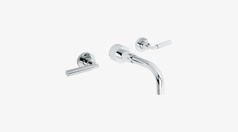 Metro Wall Mounted 3 Hole Basin Mixer - Bathtub Spout, transparent png download