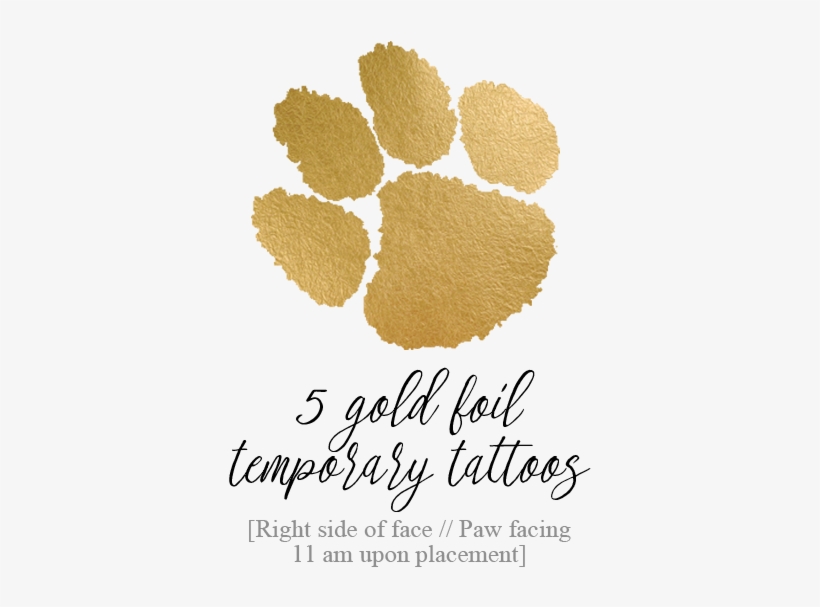 Tiger Paw Inspired Temporary Tattoo - Tiger Paw Silhouette Png, transparent png download