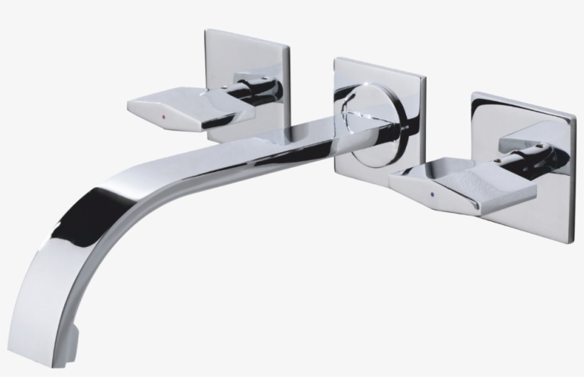 Trim Three Hole Concealed Basin Mixer Wall Mounted - Bathroom, transparent png download