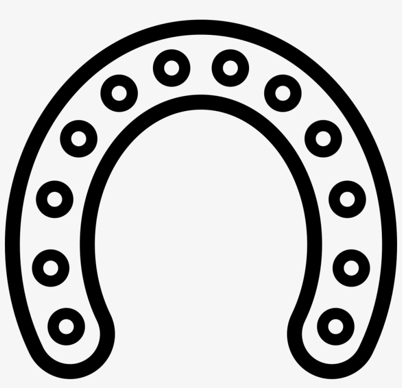 Horseshoe Outline With Circular Holes Along All Its, transparent png download