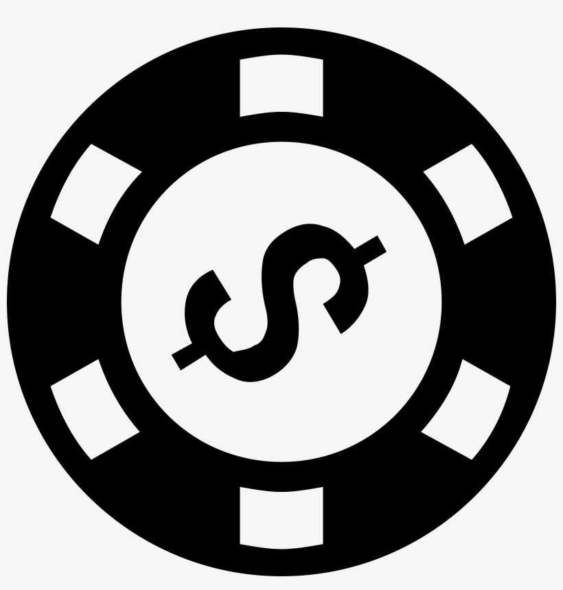 The Logo Is A Simple Black And White Line Drawling - Casino Chip Icon Png, transparent png download