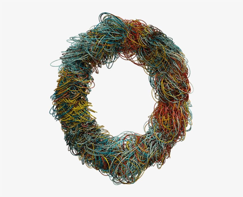 Color Wire Font - Wreath, transparent png download
