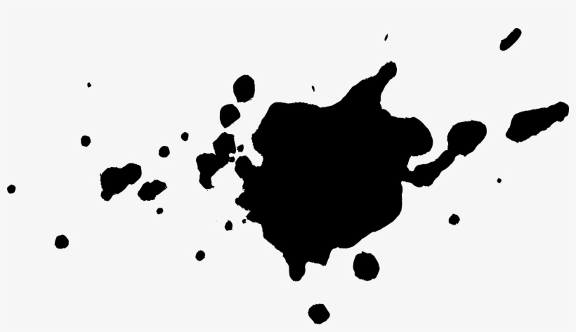 19 Black Paint Splatters Vol - Paint Splatter Silhouette, transparent png download