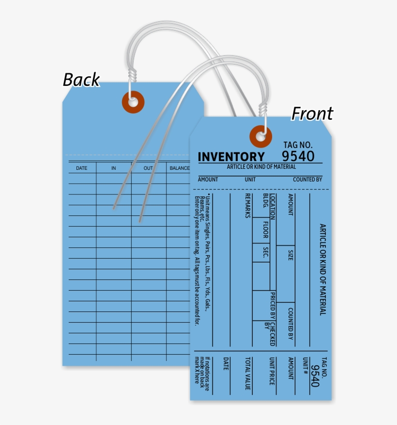 1-part Blue Cardstock Tag With Wire - Paper, transparent png download