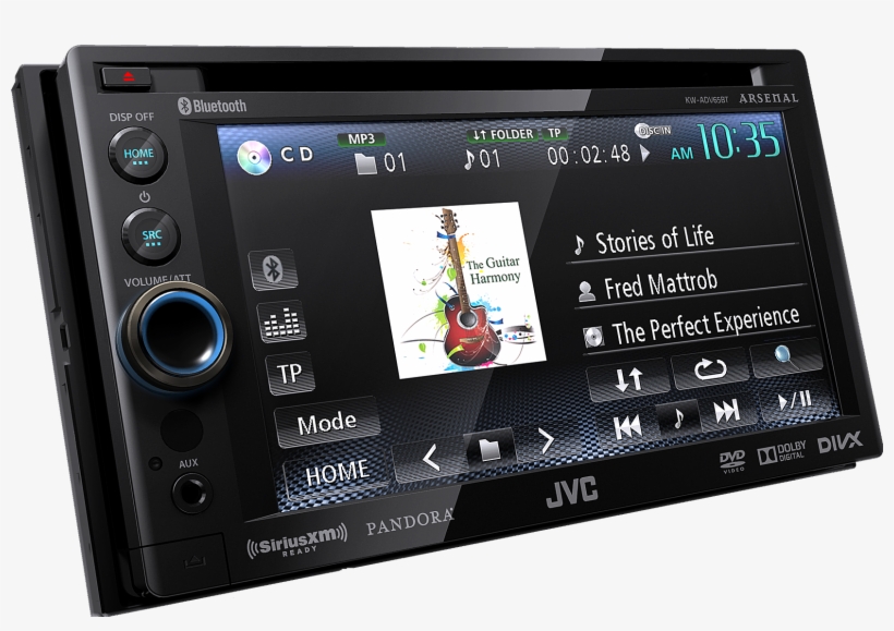 Kw-adv65bt J Play Blue - Jvc Kw-av61bt - Dvd Receiver - In-dash Unit, transparent png download