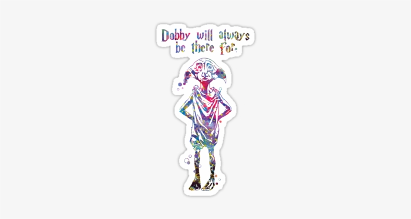 Dobby Quote From Harry Potter Watercolor - Harry Potter We Heart, transparent png download