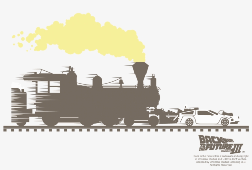 Back To The Future Iii Pushing The Delorean Men's Heather - Back To The Future, transparent png download