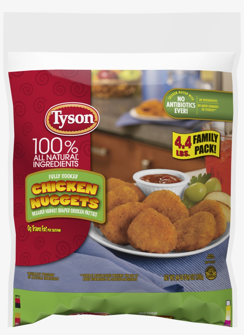 Nae Fully Cooked Chicken Nuggets, Breaded Nugget Shaped - Family Pack Tyson Chicken Nuggets, transparent png download