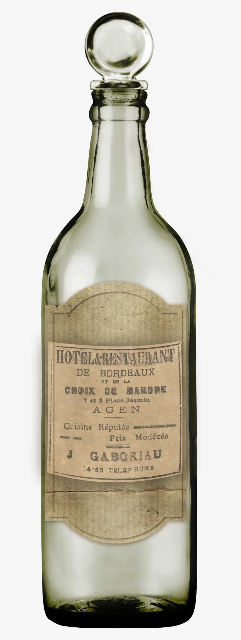 Old Bottle Png - Wine, transparent png download