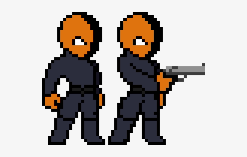Deathstroke Model - Pixel Art, transparent png download