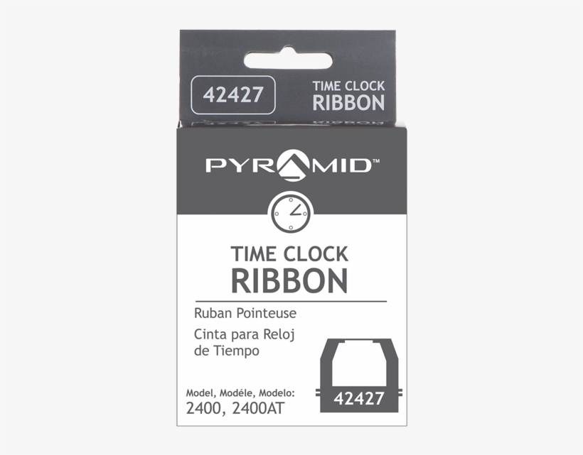 Pyramid 2400 Time Clock Ribbon Black Replaces 42427, transparent png download