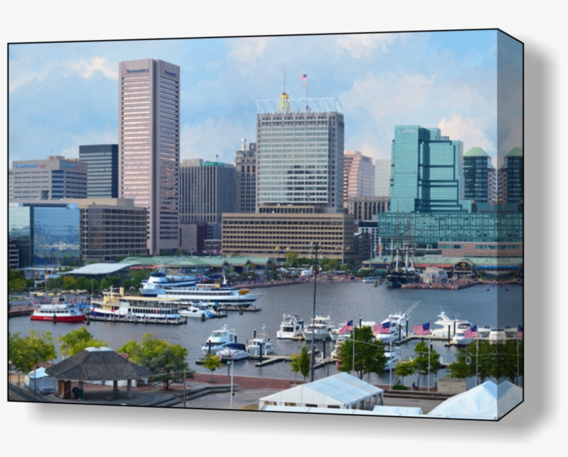 Baltimore Harbor Close Up 1 Art Canvas, transparent png download