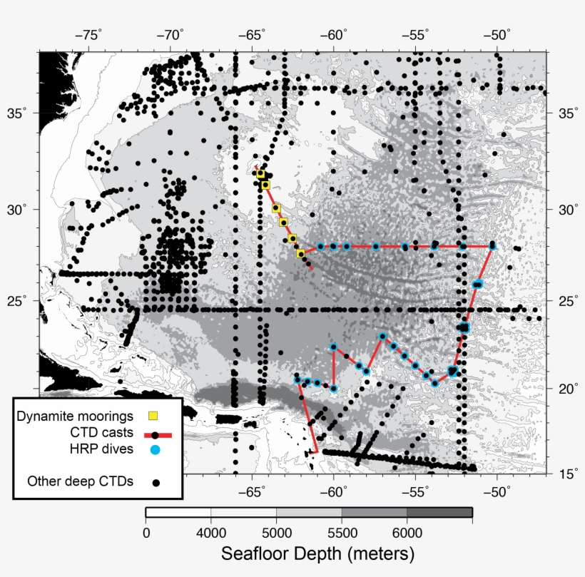 Locations Of The Dynamite Moorings And Microstructure, transparent png download
