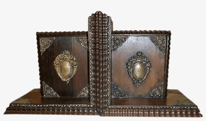Vintage Ornate Wood Bookends From Brazil Brazil, Woods, transparent png download