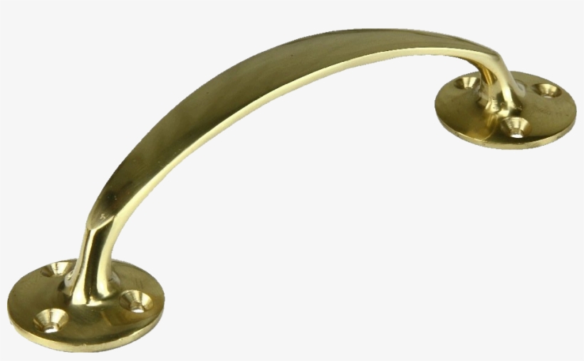 6 Inch Bow Handle Polished Brass, transparent png download