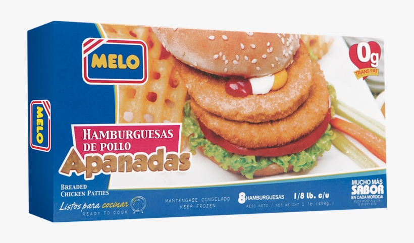 Hamburguesa De Pollo Apanada, transparent png download