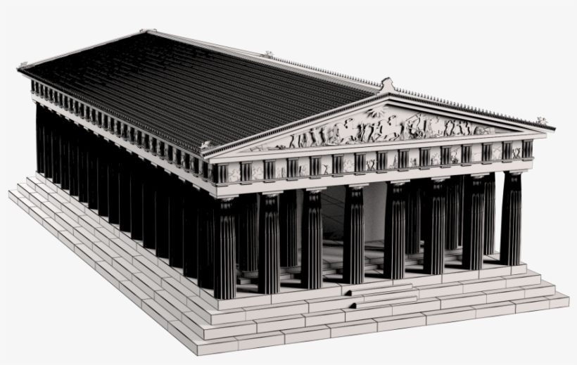 3 Parthenon Royalty-free 3d Model, transparent png download
