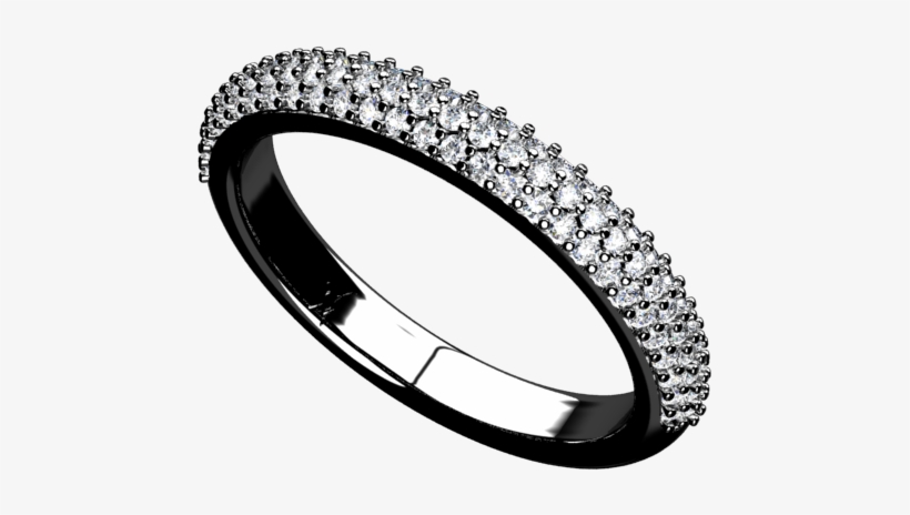 Pave Three Row Diamond Band, transparent png download