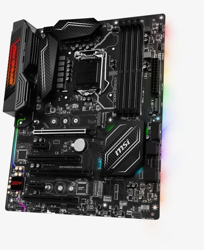 B250 Gaming Pro Carbon 3d2 Rainbow, transparent png download