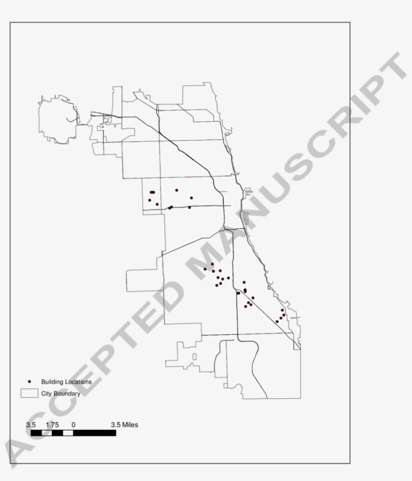 Map Of Buildings Within The City Of Chicago, transparent png download