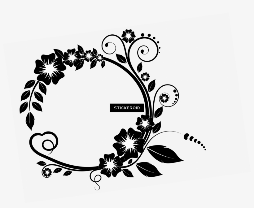 White Flower Frame Border Frames Transparent PNG - 2611x2014 - Free