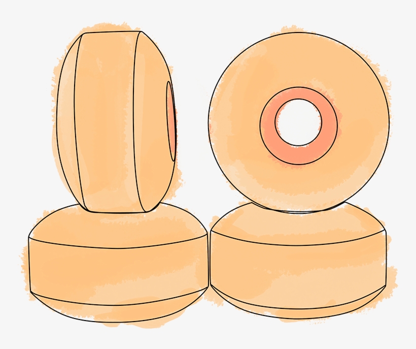 Skateboard Wheels Stacked On Top Each Other, transparent png download